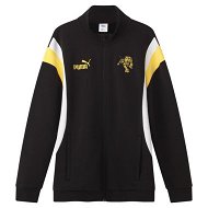 Detailed information about the product Richmond Football Club 2024 Menâ€™s Heritage Zip Up Jacket in Black/Vibrant Yellow/Rfc, Size 2XL, Cotton/Polyester by PUMA
