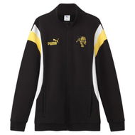 Detailed information about the product Richmond Football Club 2024 Menâ€™s Heritage Zip Up Jacket in Black/Vibrant Yellow/Rfc, Size Medium, Cotton/Polyester by PUMA