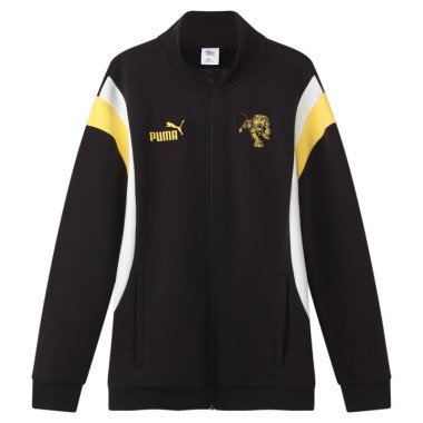 Richmond Football Club 2024 Menâ€™s Heritage Zip Up Jacket in Black/Vibrant Yellow/Rfc, Size Small, Cotton/Polyester by PUMA