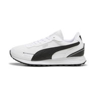 Detailed information about the product Road Rider Leather Sneakers in White/Black, Size 10 by PUMA