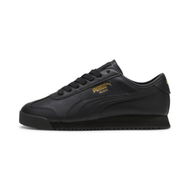 Detailed information about the product Roma 68 Revival Unisex Sneakers in Black/Team Gold, Size 4, Textile by PUMA