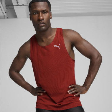 RUN ULTRASPUN Men's Running Singlet in Mars Red/Aop, Size XL, Polyester by PUMA