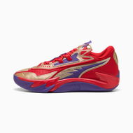 Detailed information about the product Scoot Zeros II Gold D.D. Unisex Basketball Shoes in For All Time Red/Gold, Size 6 by PUMA Shoes