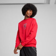 Detailed information about the product Scuderia Ferrari Race Big Shield Men's Crew Top in Rosso Corsa, Size Small, Cotton/Polyester by PUMA