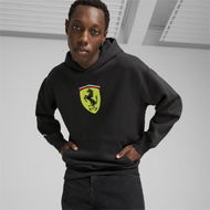 Detailed information about the product Scuderia Ferrari Race Big Shield Men's Hoodie in Black, Size XL, Cotton by PUMA