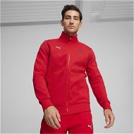 Detailed information about the product Scuderia Ferrari Style MT7 Men's Motorsport Track Jacket in Rosso Corsa, Size Medium, Polyester/Cotton by PUMA
