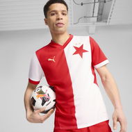 Detailed information about the product SK Slavia Praha 24/25 Home Men's Jersey Shirt in White/Red, Size XS, Polyester by PUMA