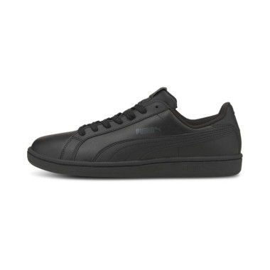 Smash Leather Unisex Sneakers in Black/Dark Shadow, Size 12 by PUMA Shoes