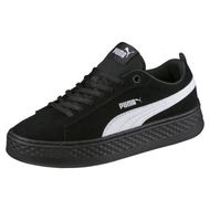 Detailed information about the product Smash Platform Suede Women's Sneakers in Black/White, Size 6, Rubber by PUMA