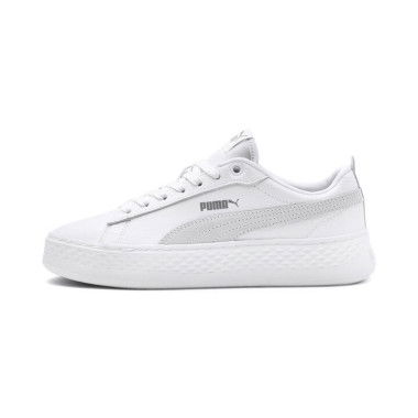 Smash Platform Women's Sneakers in White, Size 8 by PUMA Shoes