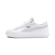 Detailed information about the product Smash Platform Women's Sneakers in White, Size 8 by PUMA Shoes