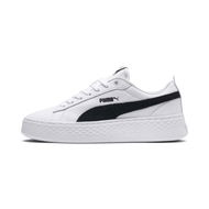 Detailed information about the product Smash Platform Women's Sneakers in White/Black, Size 6 by PUMA Shoes