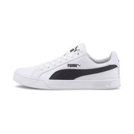 Detailed information about the product Smash Vulc Canvas Unisex Sneakers in White/Black, Size 12, Textile by PUMA Shoes