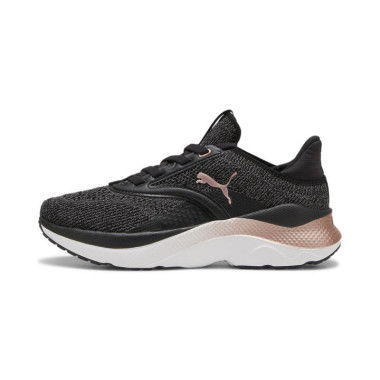 SOFTRIDE Mayve Women's Running Shoes in Black/Cool Dark Gray/Rose Gold, Size 5.5, Synthetic by PUMA Shoes