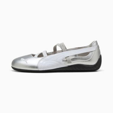 Speedcat Ballet Metallic Shoes Women in Silver/White, Size 5.5 by PUMA Shoes
