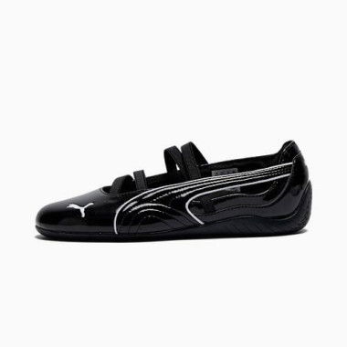 Speedcat Glossy Ballet Women's Shoes in Black/White, Size 6.5, Textile by PUMA Shoes