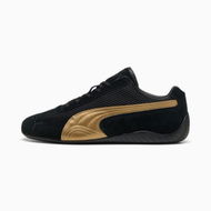 Detailed information about the product Speedcat Premium Unisex Sneakers in Black/Gold, Size 9.5 by PUMA Shoes