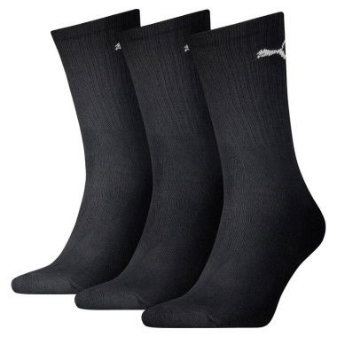 Sport Socks 3 Pack in Black, Size 3.5