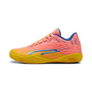 Detailed information about the product STEWIE 3 Dawn Women's Basketball Shoes in Yellow Sizzle/Fluro Peach Pes/Cobalt Glaze, Size 10, Synthetic by PUMA Shoes