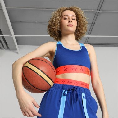 STEWIE Dawn Women's Basketball Bra in Cobalt Glaze, Size XS, Polyester/Elastane by PUMA