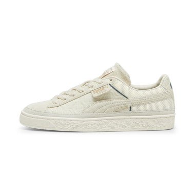 Suede PALM TREE CREW Unisex Sneakers in Alpine Snow/Warm White, Size 14, Synthetic by PUMA