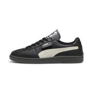 Detailed information about the product Super Team 90s Sneakers Unisex in Black/Warm White, Size 4 by PUMA