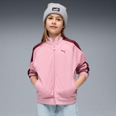 T7 ALWAYS ON Track Jacket Youth in Poised Pink, Size XS, Polyester by PUMA