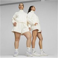 Detailed information about the product T7 Women's High Waist Shorts in Warm White, Size Small, Cotton/Polyester by PUMA