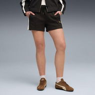 Detailed information about the product T7 Women's Pintuck 4 Shorts in Black, Size XS, Cotton/Polyester by PUMA