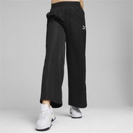 Detailed information about the product T7 Women's Relaxed Track Pants in Black, Size Large, Polyester by PUMA