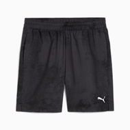 Detailed information about the product TAD ESSENTIALS Men's Graphic 7 Woven Shorts in Black/Q3, Size Small, Polyester by PUMA
