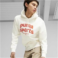 Detailed information about the product Team Men's Hoodie in Warm White, Size Medium by PUMA