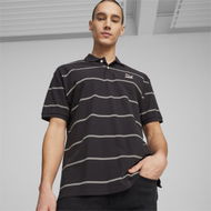 Detailed information about the product TEAM Men's Polo Top in Black/Aop, Size Small, Cotton by PUMA