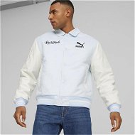 Detailed information about the product TEAM Men's Varsity Jacket in Icy Blue, Size 2XL, Polyester by PUMA