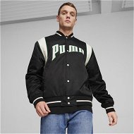 Detailed information about the product TEAM Unisex Varsity Jacket in Black, Size Large, Polyester by PUMA