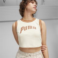 Detailed information about the product TEAM Women's Graphic Crop Top in Alpine Snow, Size Large, Cotton/Elastane by PUMA