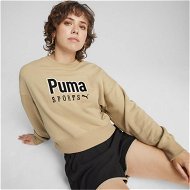 Detailed information about the product TEAM Women's Oversized Crew Top in Prairie Tan, Size Large, Cotton/Polyester by PUMA