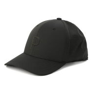 Detailed information about the product Tech P Snapback Men's Golf Cap in Black, Polyester/Elastane by PUMA