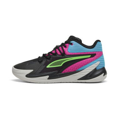 The Dagger Basketball Unisex Shoes in Black/Fluro Pink Pes, Size 6, Synthetic by PUMA Shoes