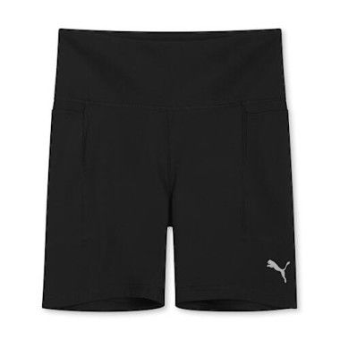 Training High Waist Women's Pocket Short Tight in Black, Size Small, Polyester/Elastane by PUMA