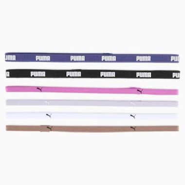 Training Women's Sportbands 6 Pack in Black/Blue Crystal/Wild Berry, Size UA, Polyester/Elastane/Polyamide by PUMA