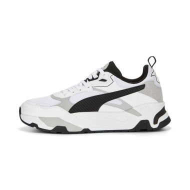 Trinity Men's Sneakers in White/Black/Cool Light Gray, Size 4 by PUMA Shoes