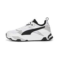 Detailed information about the product Trinity Men's Sneakers in White/Black/Cool Light Gray, Size 4.5 by PUMA Shoes