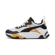 Detailed information about the product Trinity Shoes Youth in White/Black/Vapor Gray, Size 4 by PUMA Shoes