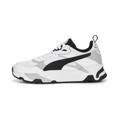 Trinity Sneakers Men in White/Black/Cool Light Gray, Size 10 by PUMA Shoes