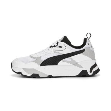 Trinity Sneakers Men in White/Black/Cool Light Gray, Size 4 by PUMA Shoes