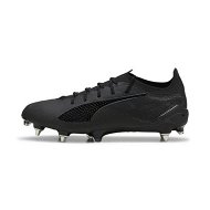 Detailed information about the product ULTRA 5 ULTIMATE MxSG Unisex Football Boots in Black/Silver/Shadow Gray, Size 4, Textile by PUMA Shoes