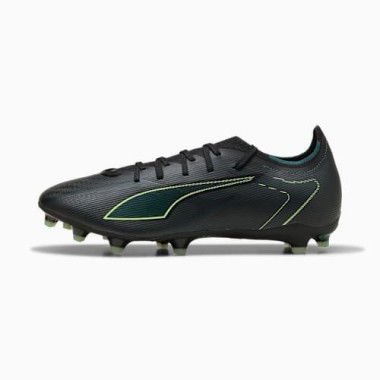 ULTRA 6 MATCH FG/AG Football Boots Unisex in Black/Fizzy Light/Green Terrain, Size 7.5, Textile by PUMA Shoes