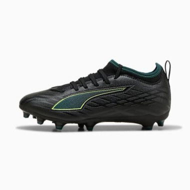 ULTRA 6 MATCH FG/AG Football Boots Youth in Black/Fizzy Light/Green Terrain, Size 1, Textile by PUMA Shoes