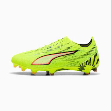 ULTRA 6 ULTIMATE FG Women's Football Boots in Yellow Alert/Black/Glowing Red, Size 10.5, Textile by PUMA Shoes